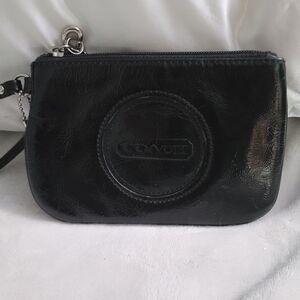 Coach Black Leather Wristlet